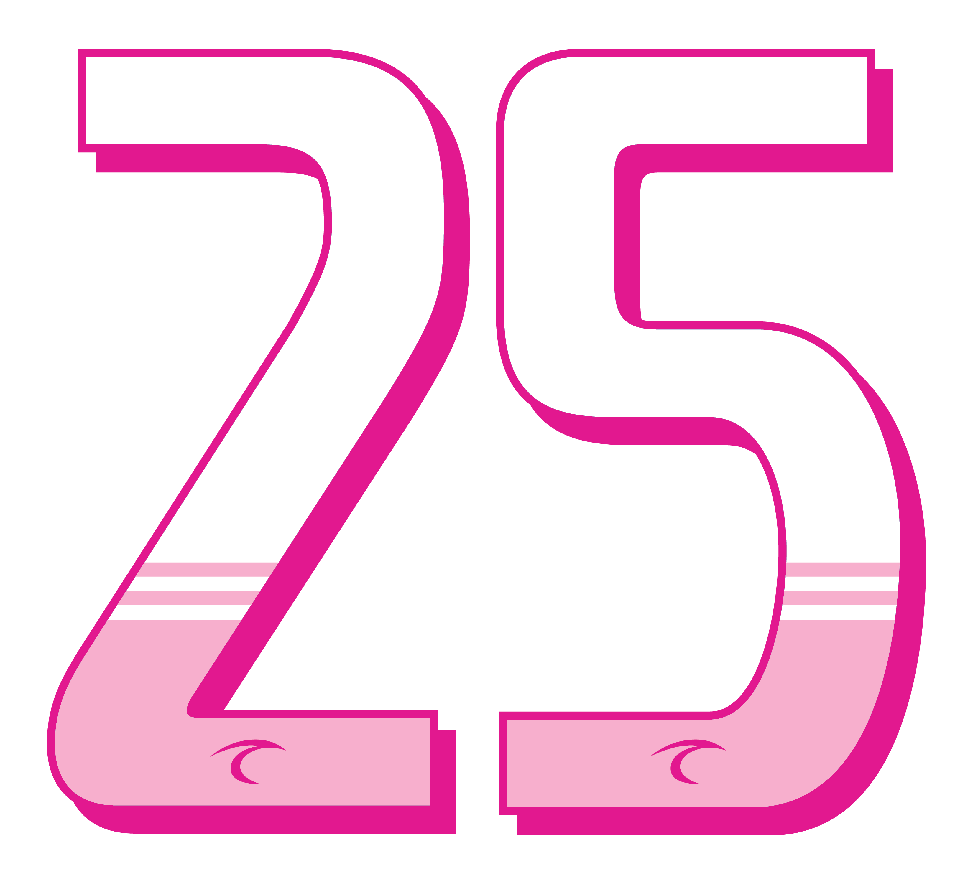 Pink/Silver Number