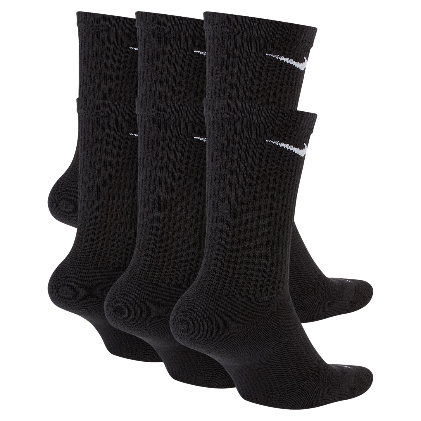 Nike Everyday Plus Cushioned Crew Dri-fit Socks (6 pack) - Black