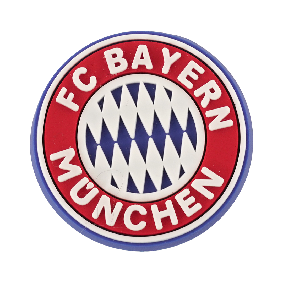 Soccer Croc Charm featuring the circular FC Bayern München club logo in red, white, and blue.