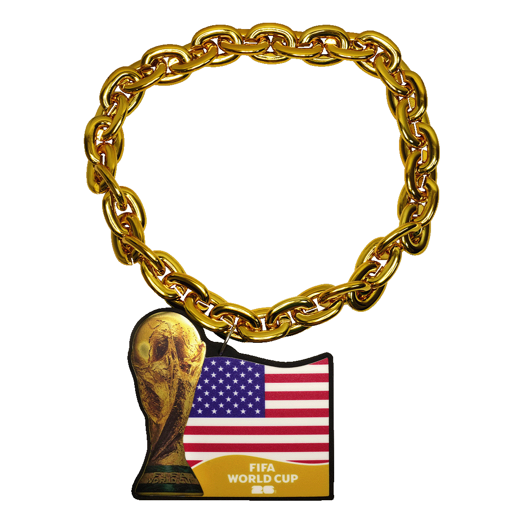 2026 FIFAワールドカップ 公式ライセンス ファンチェーン ゴールド World Cup 2026 USA Host Country Fan Chain Soccer F26-BC-0003-US Gold