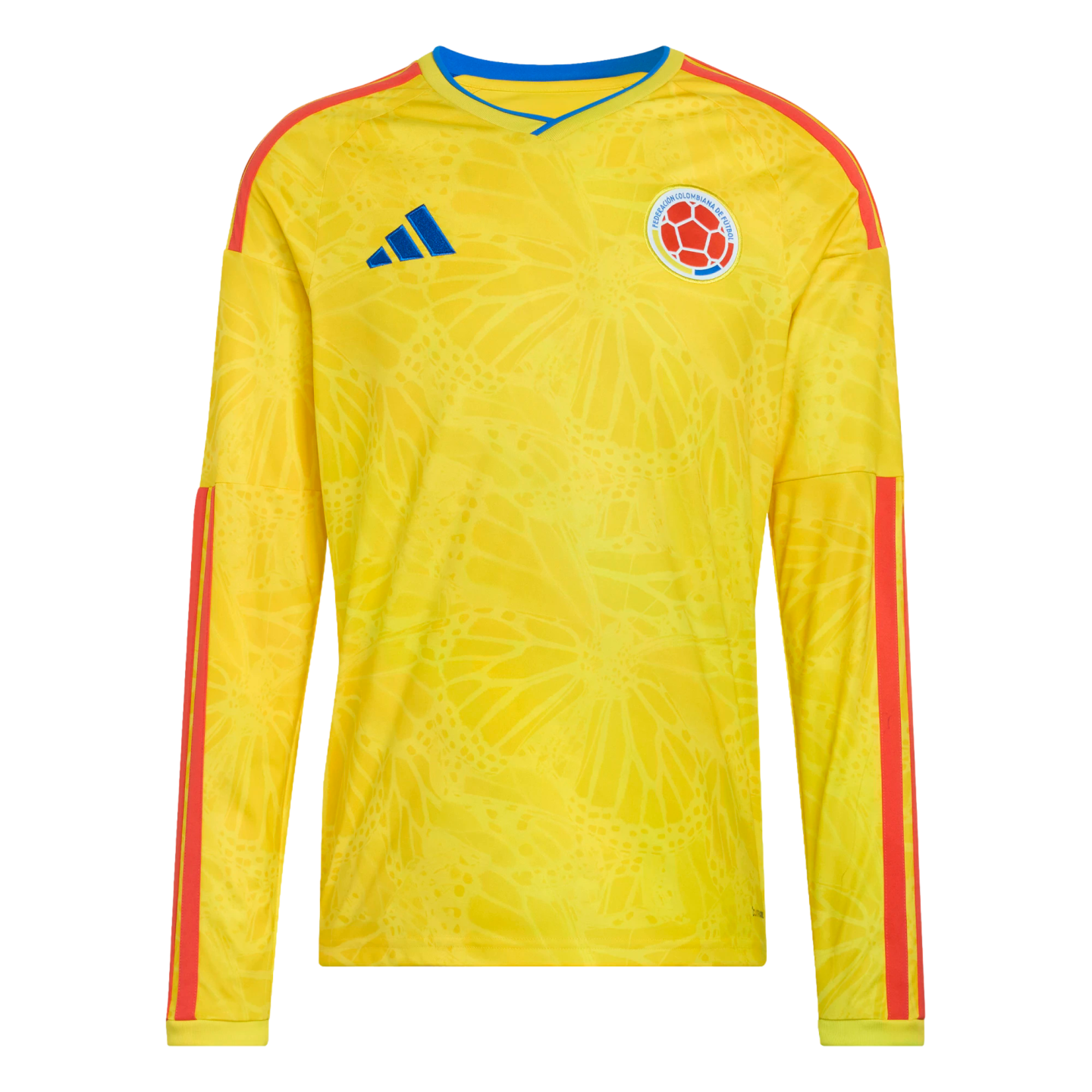 Adidas Colombia 2026 Long Sleeve Home Jersey Soccer JZ8792 Yellow
