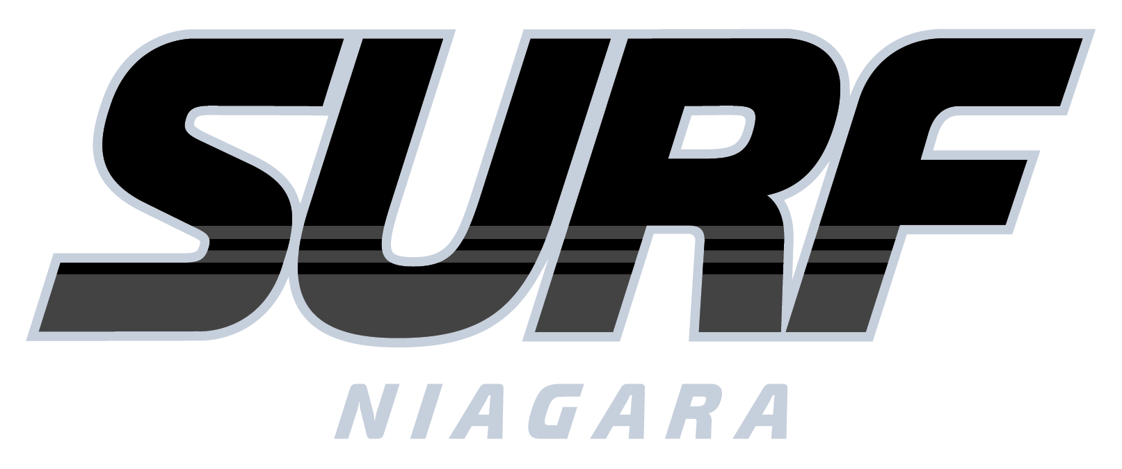 Black "Surf" Front Center Chest Niagara