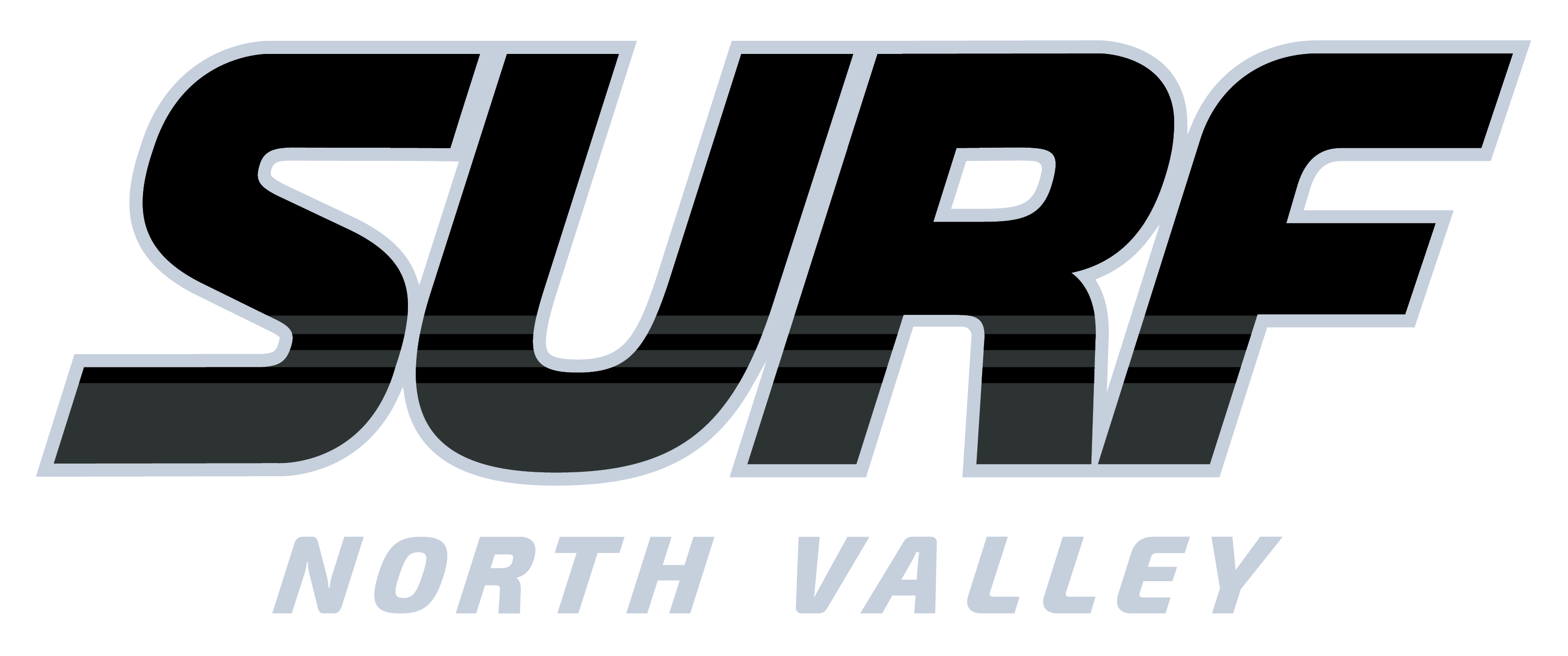 Black "Surf" Front Center Chest North Valley