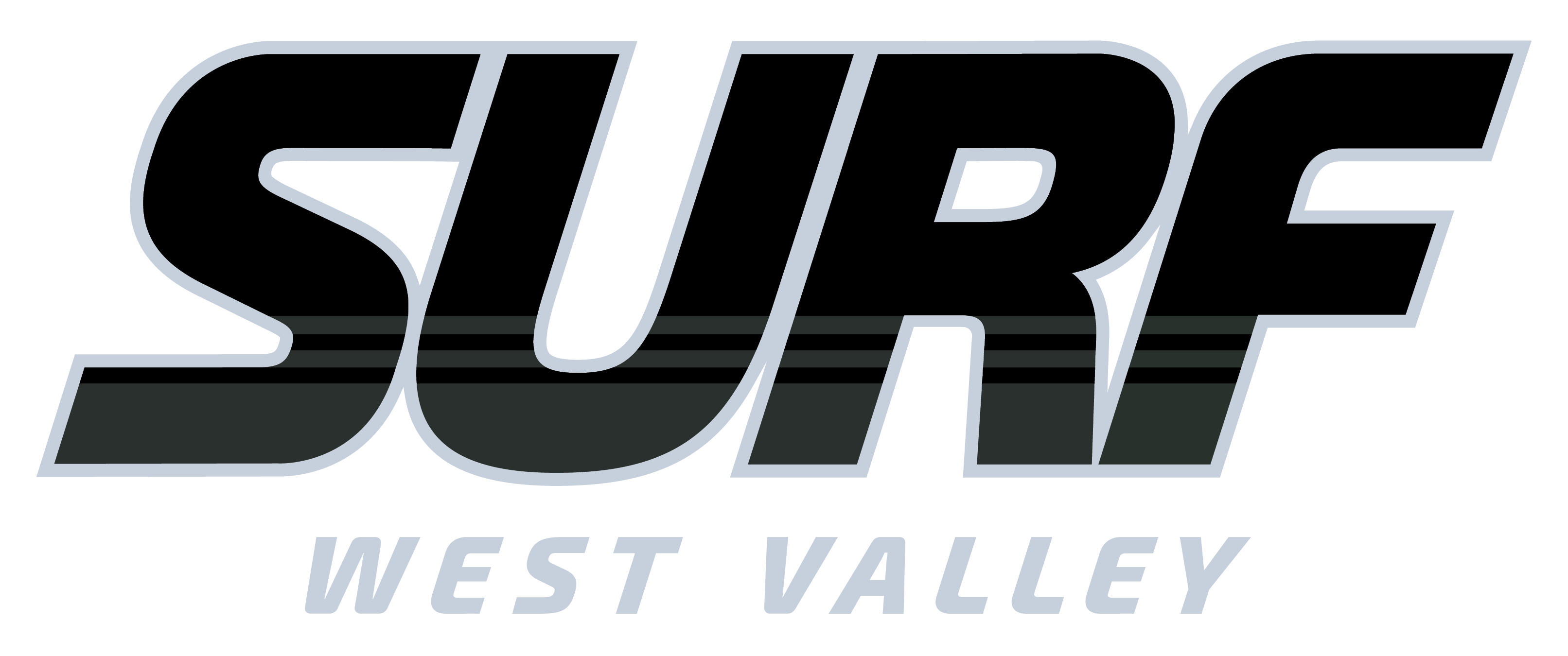 Black "Surf" Front Center Chest West Valley (Copy)