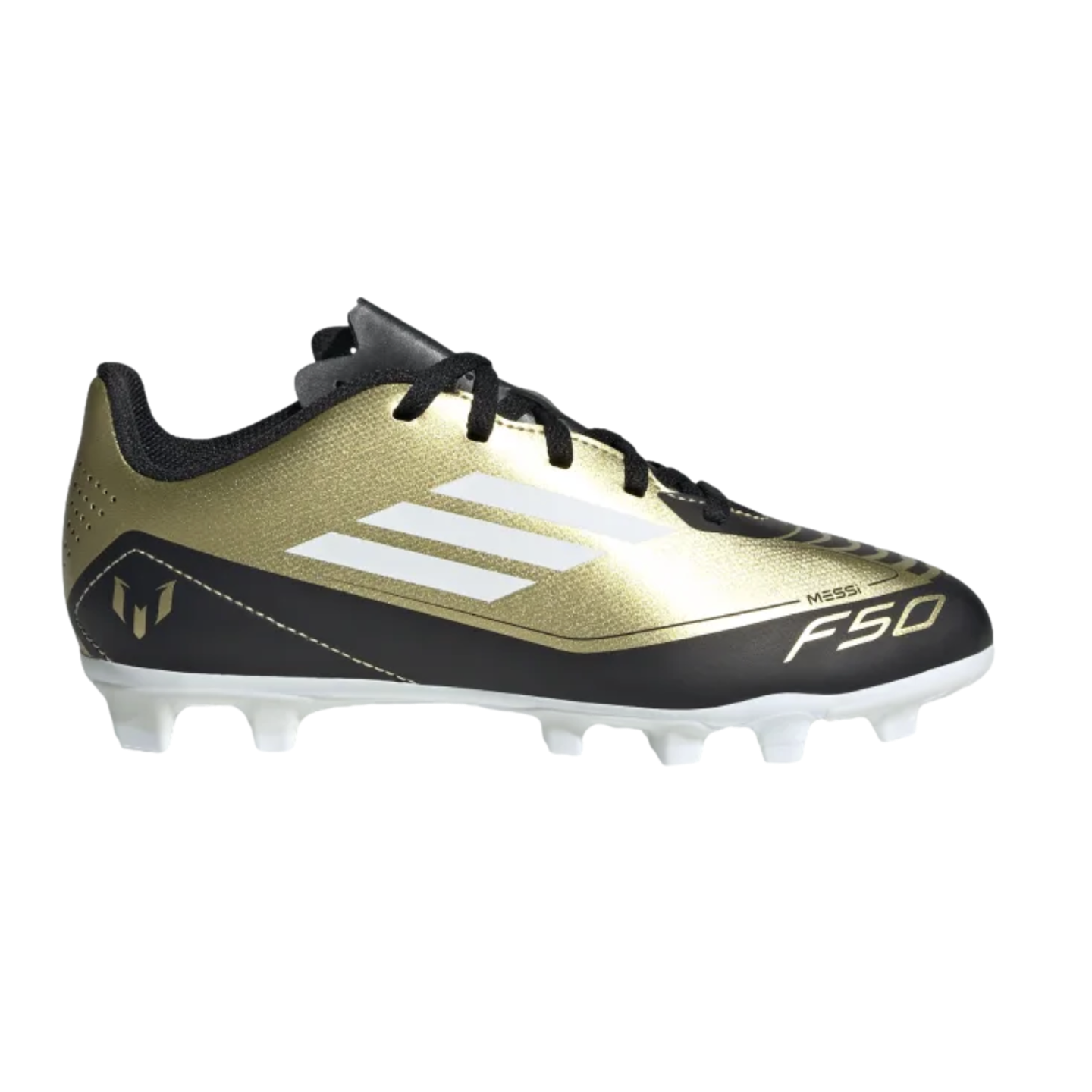 Botas de fútbol para terreno firme para jóvenes Adidas F50 Club Messi