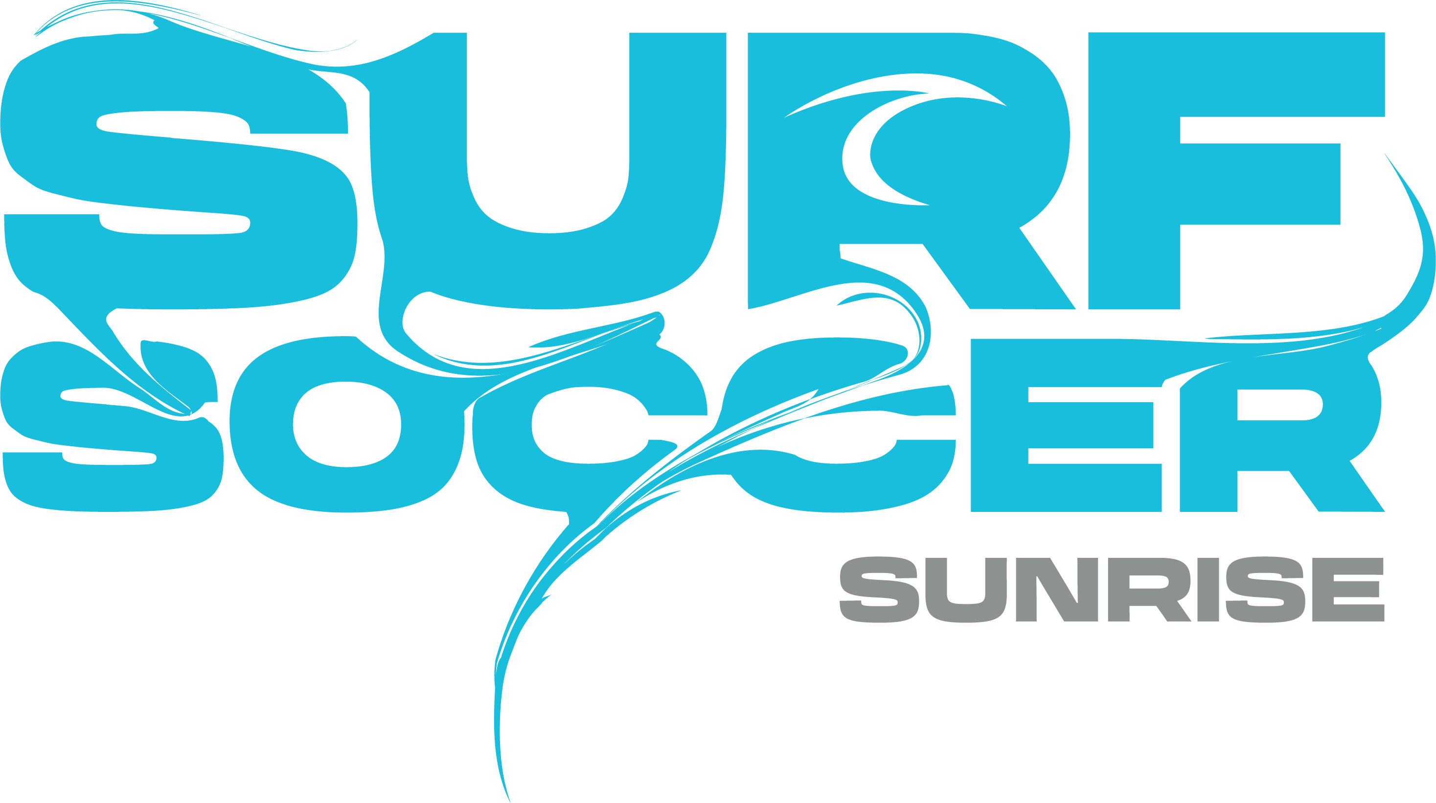 Blue Surf Soccer Paint Logo Sunrise