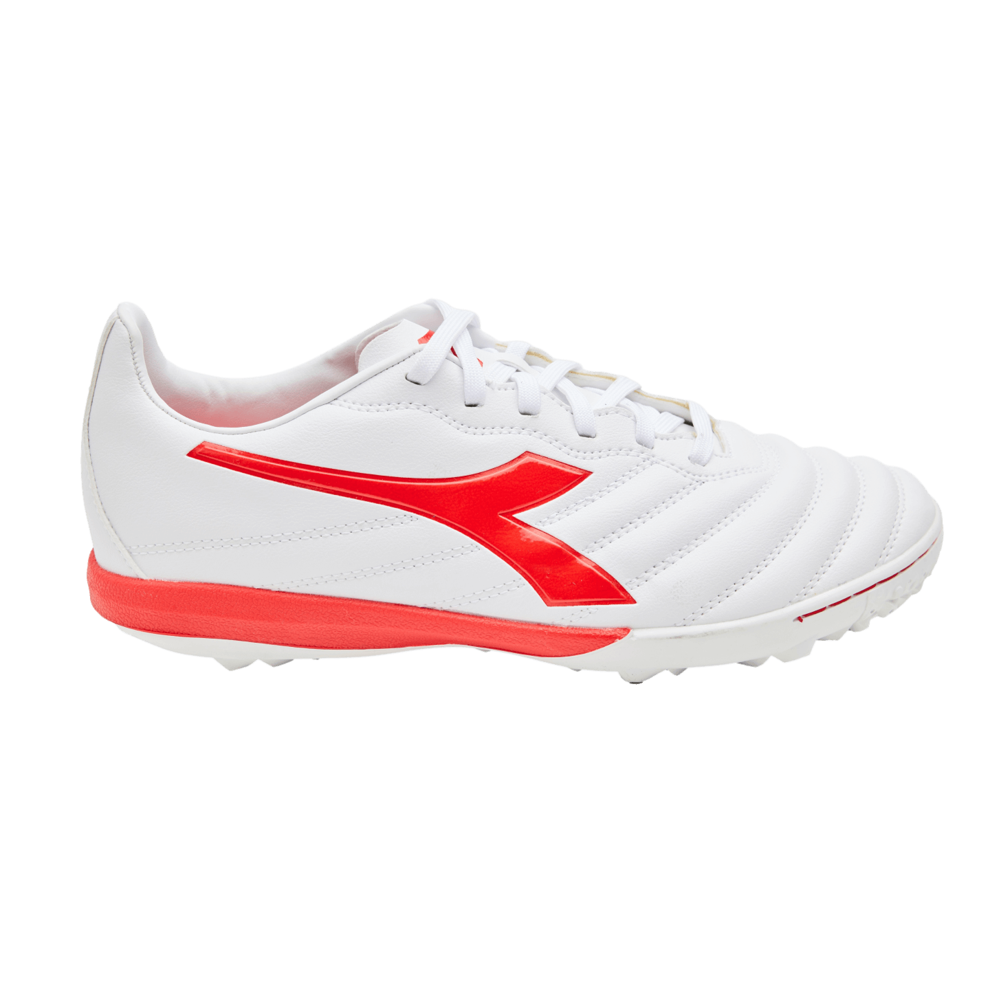 Diadora Brasil Elite 2 R TFR Turf Soccer Cleats - White & Red