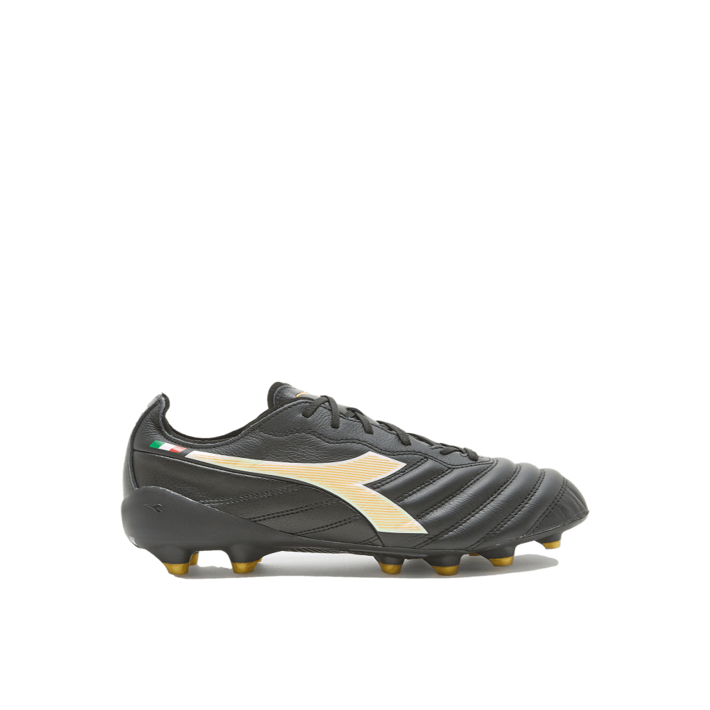 Diadora Brasil Elite 2 Tech ITA LPX FG Soccer Cleat Black / Gold