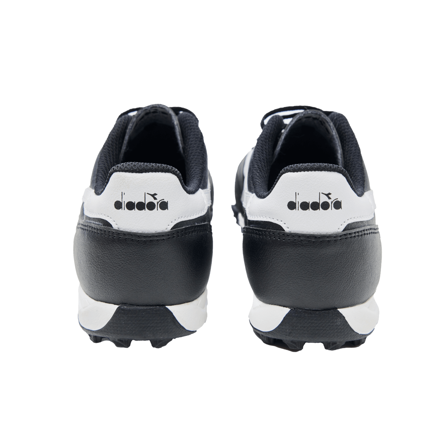 Diadora Calcetto LT Youth Turf Shoes - Black & White