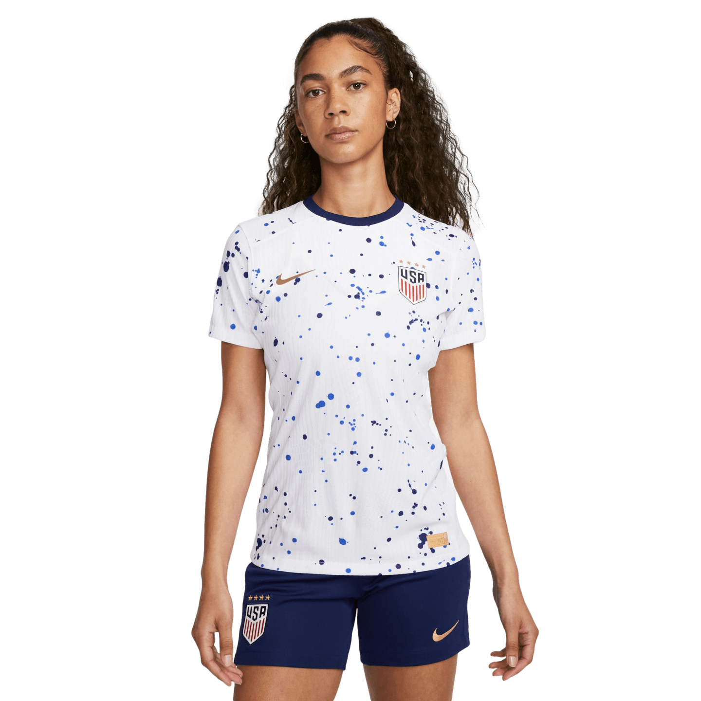 Camiseta de local auténtica de 4 estrellas de Nike USA 2023 para mujer