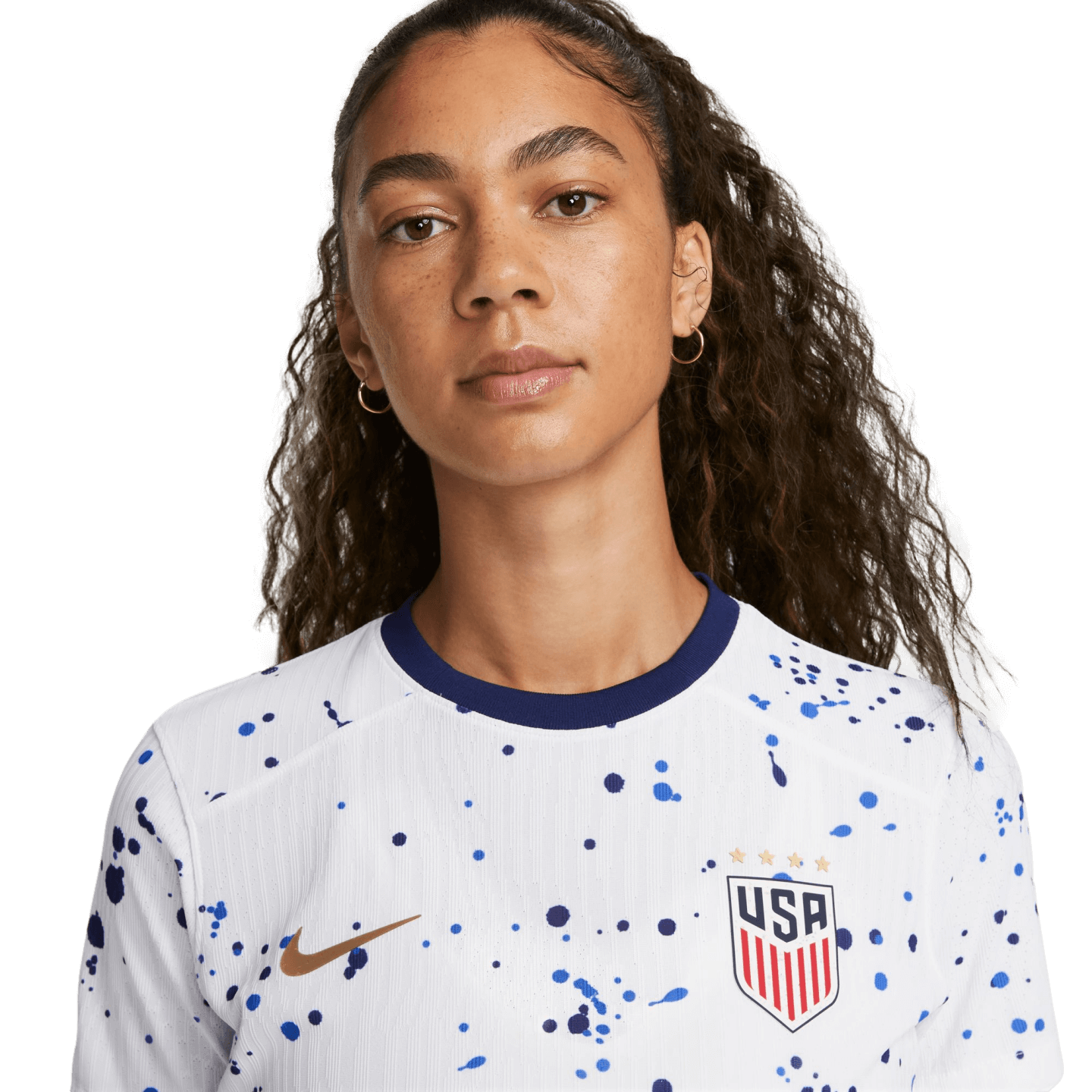 Camiseta de local auténtica de 4 estrellas de Nike USA 2023 para mujer