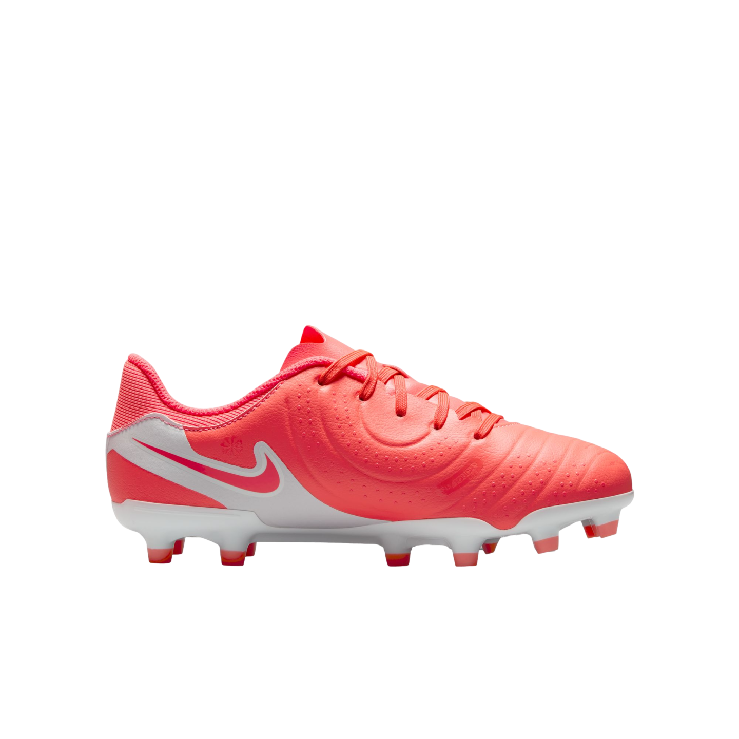 (NIKE-DV4348-800) Botas de fútbol para terreno firme Nike Tiempo Legend 10 Academy MG para jóvenes [LAVA CALIENTE/BLANCO] (lanzamiento el 9/1/25)