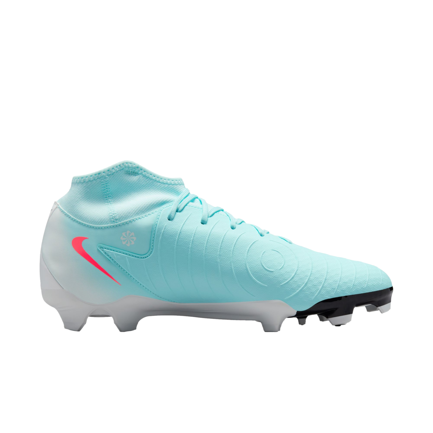 (NIKE-FD6725-300) Botas de fútbol para terreno firme Nike Phantom Luna 2 Academy [MINT/ATOMIC RED-OFF NOIR] (lanzamiento el 9/1/25)