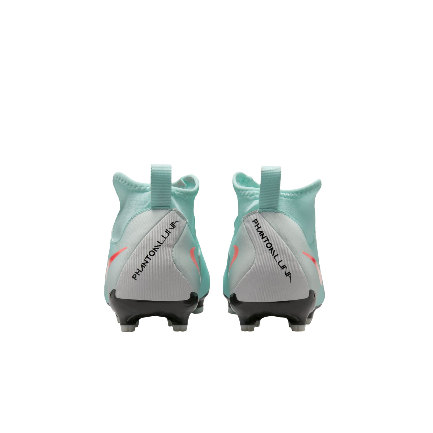 (NIKE-FJ2603-300) Botas de fútbol para terreno firme para jóvenes Nike Phantom Luna 2 Academy [MINT/ATOMIC RED-OFF NOIR] (lanzamiento el 9/1/25)