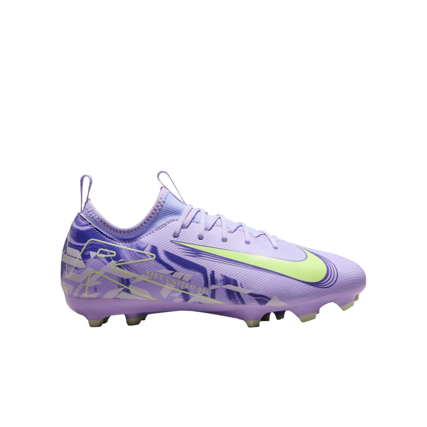 (NIKE-HF1588-500) Botas de fútbol para terreno firme para jóvenes Nike Mercurial Vapor 16 Academy [PURPLE AGATE/BARELY VOLT] (lanzamiento el 5/2/25)