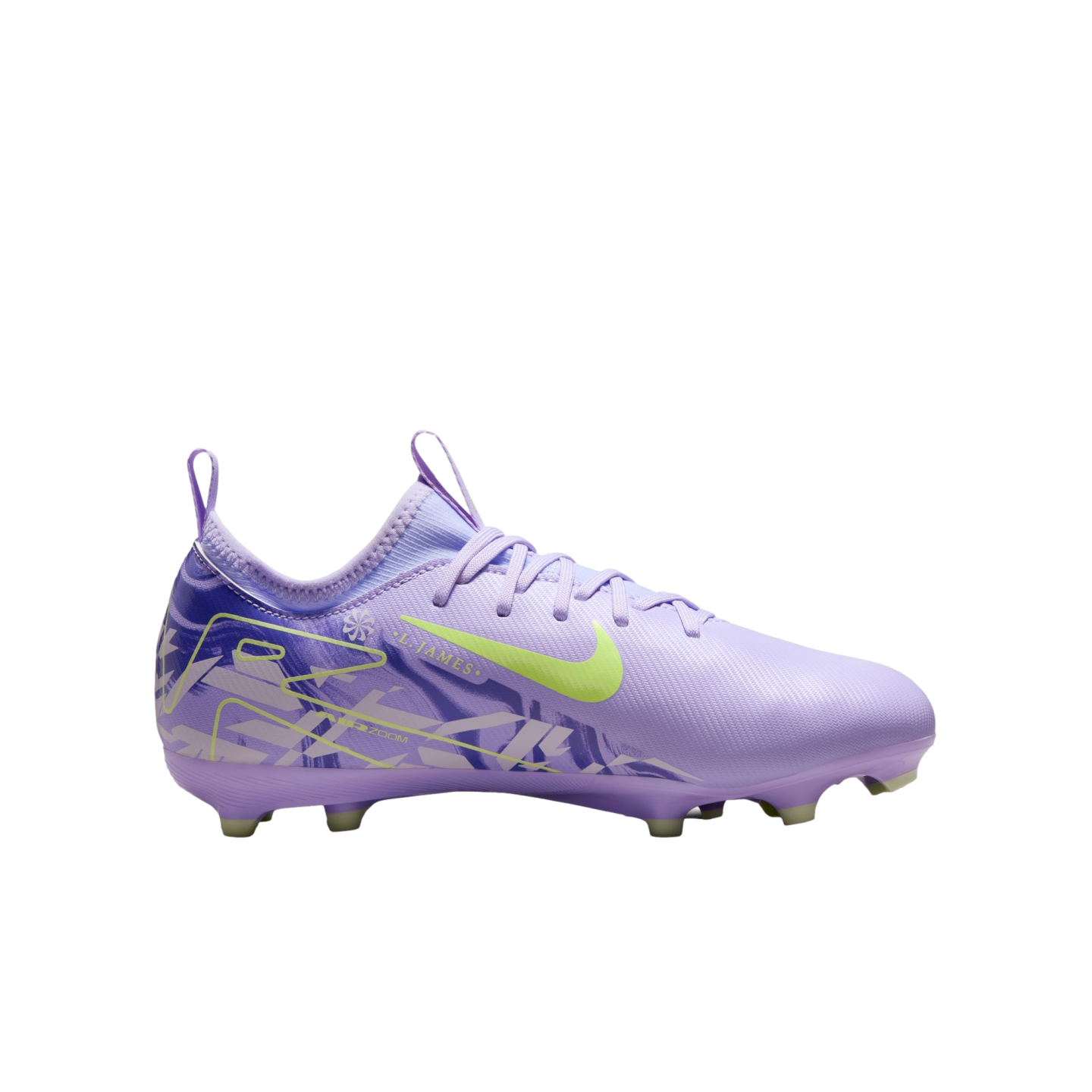 (NIKE-HF1588-500) Botas de fútbol para terreno firme para jóvenes Nike Mercurial Vapor 16 Academy [PURPLE AGATE/BARELY VOLT] (lanzamiento el 5/2/25)