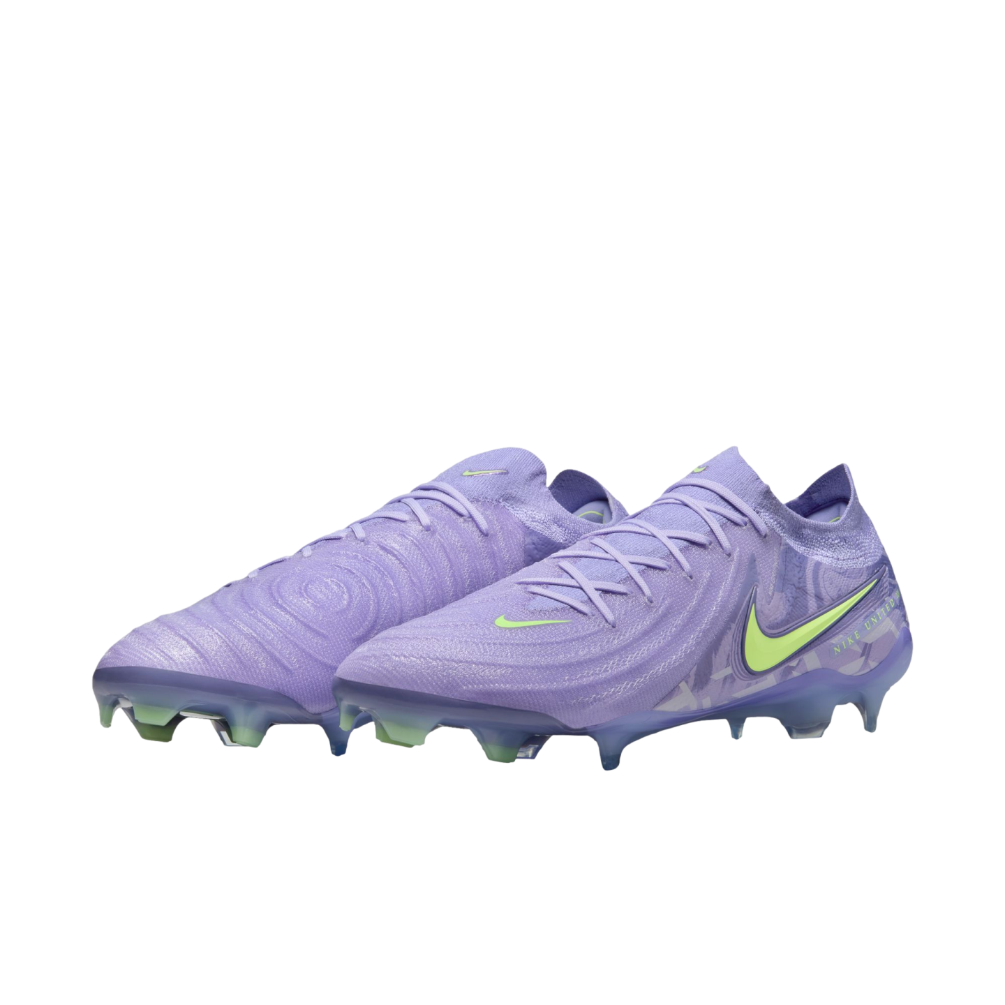 (NIKE-HF1597-500) Botas de fútbol para terreno firme Nike Phantom GX 2 Elite [PURPLE AGATE/BARELY VOLT] (lanzamiento el 5/2/25)