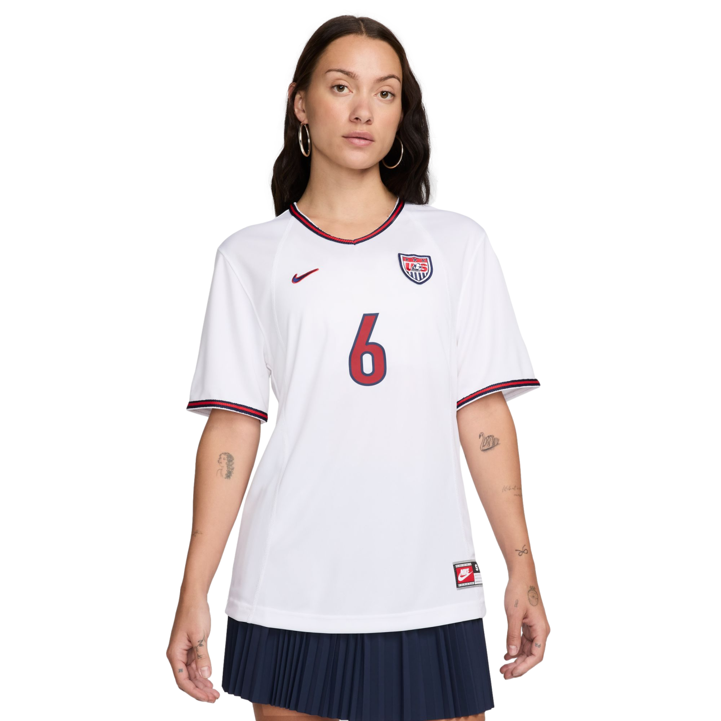 (NIKE-HF2884-101) Camiseta Nike de la selección nacional femenina de Estados Unidos 1999 Brandi Chastain Reissue para mujer