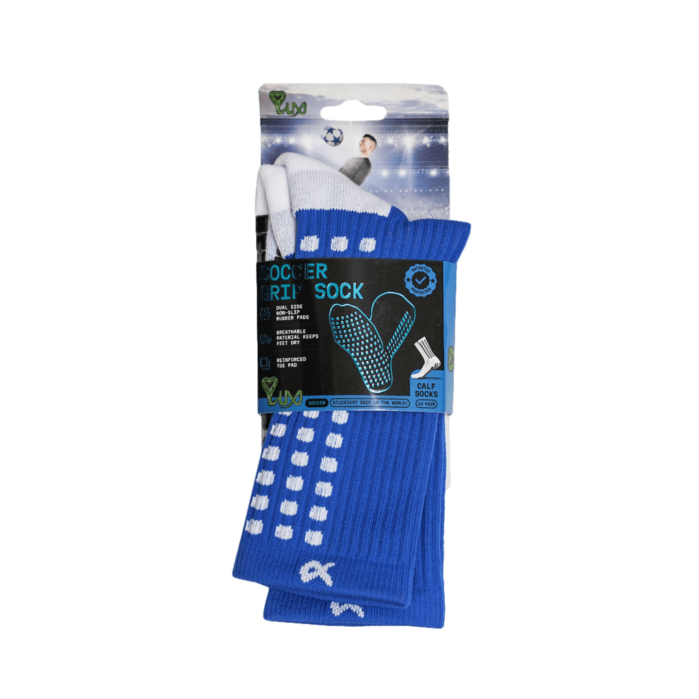 Lux Soccer Grip Calf Socks