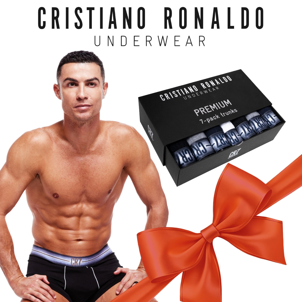 CR7 Underwear Cotton Blend Trunks 7 Pack Gift Box