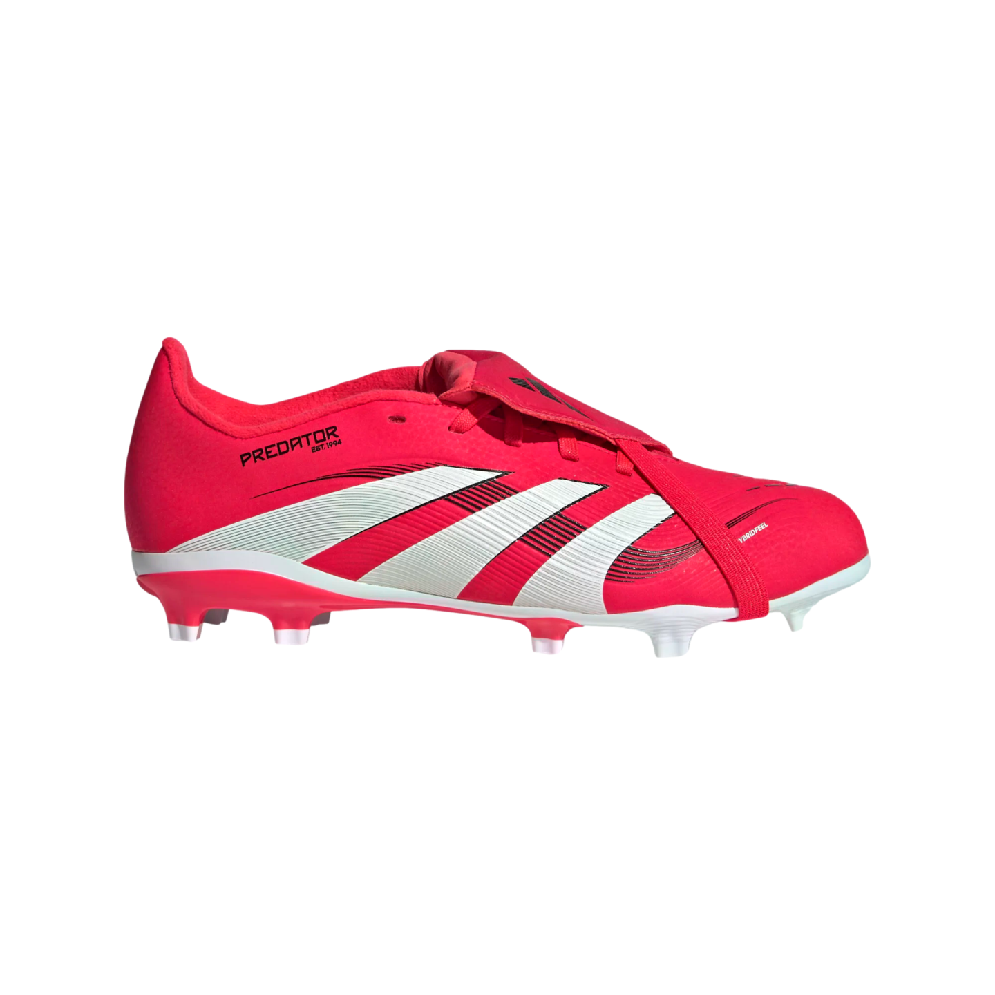 Botas de fútbol para terreno firme con lengüeta plegable Adidas Predator League para jóvenes