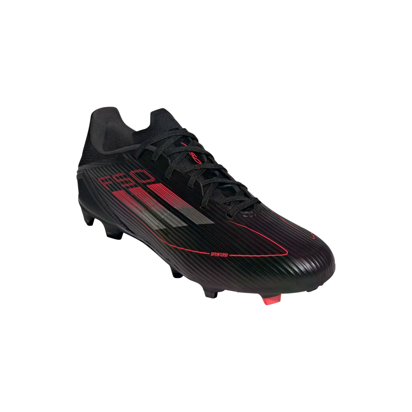 (ADID-IE1294) Botas de fútbol para terreno firme Adidas F50 League [CBLACK/IRONMT/LUCRED] (lanzamiento el 23/01/25)