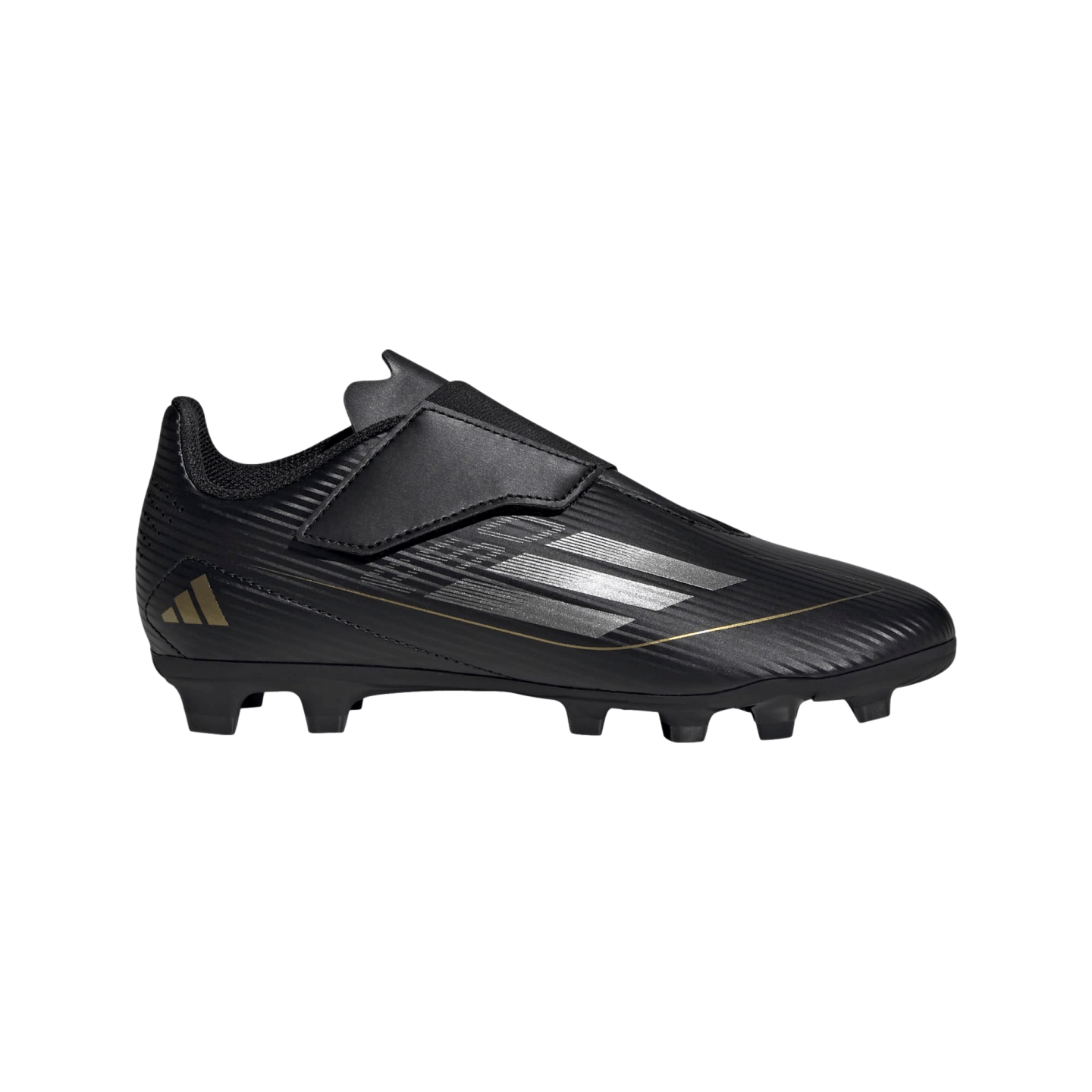 Botas de fútbol para terreno firme Adidas F50 Club Velcro para jóvenes