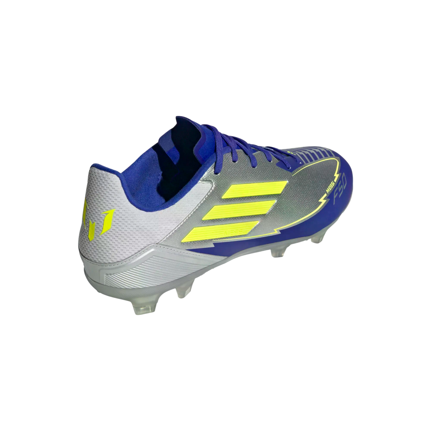 (ADID-IH0918) Botas de fútbol para terreno firme Adidas F50 League Messi [SILVMT/SYELLO/LUCBLU] (lanzamiento el 11/2/25)