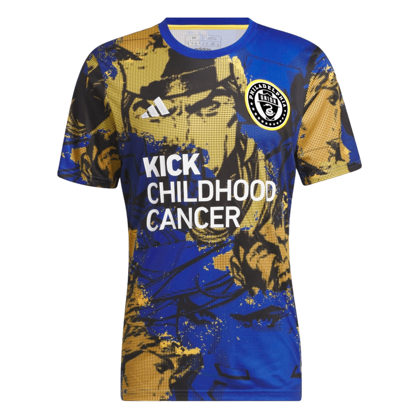 Camiseta de prepartido de adidas Philadelphia Union Kick Childhood Cancer