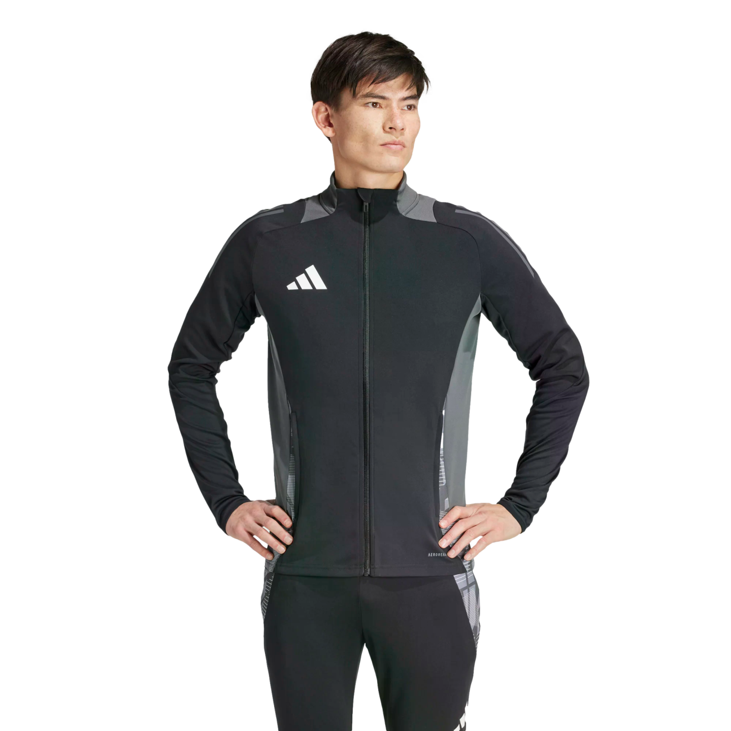 (ADID-IP1870) Chaqueta de entrenamiento de competición Adidas Tiro 24 [NEGRO, TMDRGR]