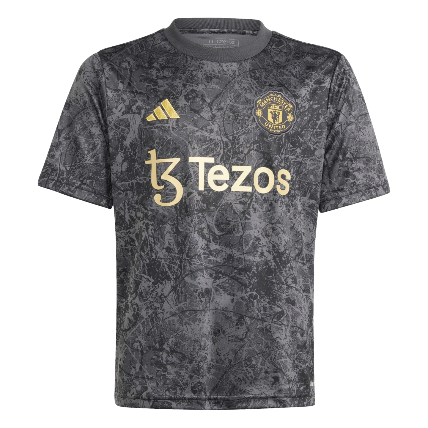 Camiseta juvenil de prepartido del Manchester United Stone Roses de Adidas