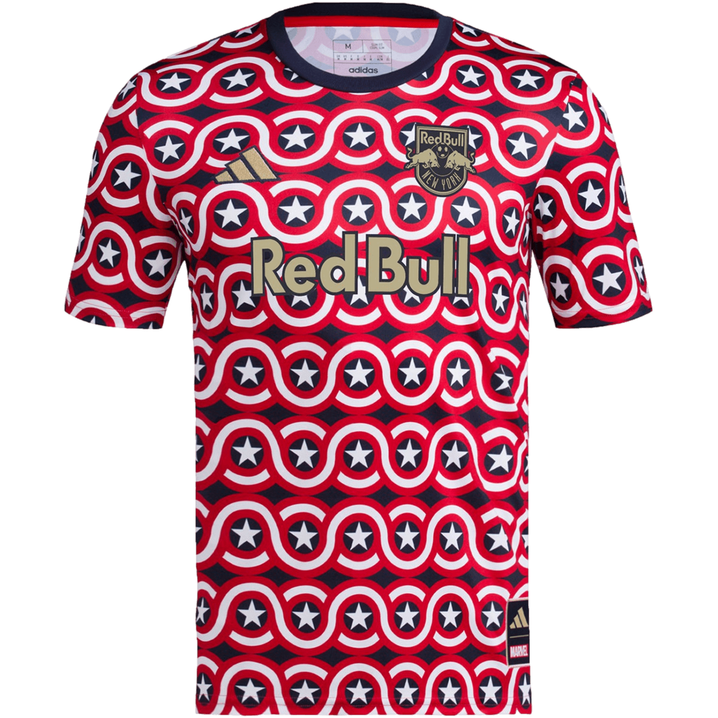 Camiseta previa al partido del Capitán América de los New York Red Bulls de Adidas