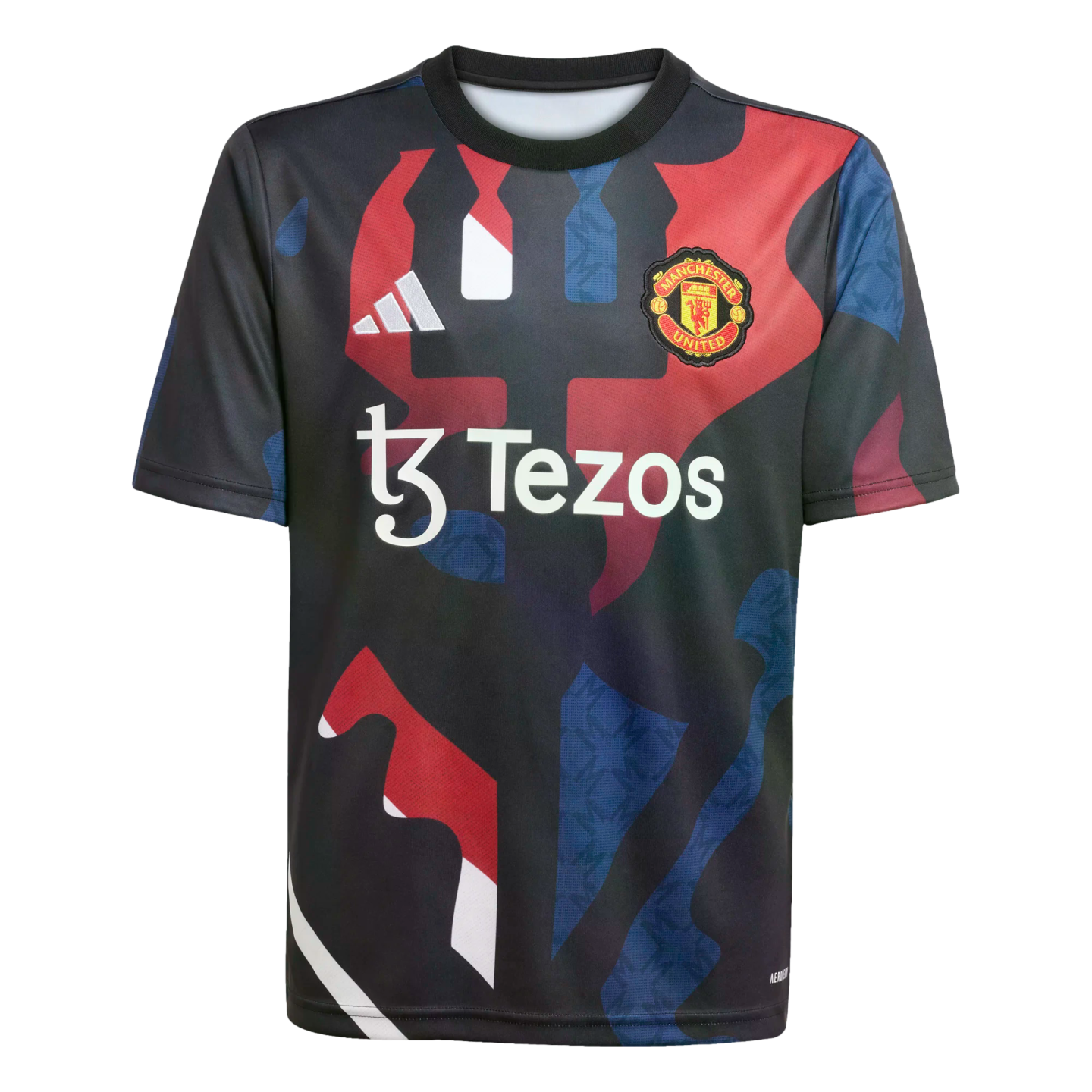 Camiseta juvenil prepartido del Manchester United de Adidas