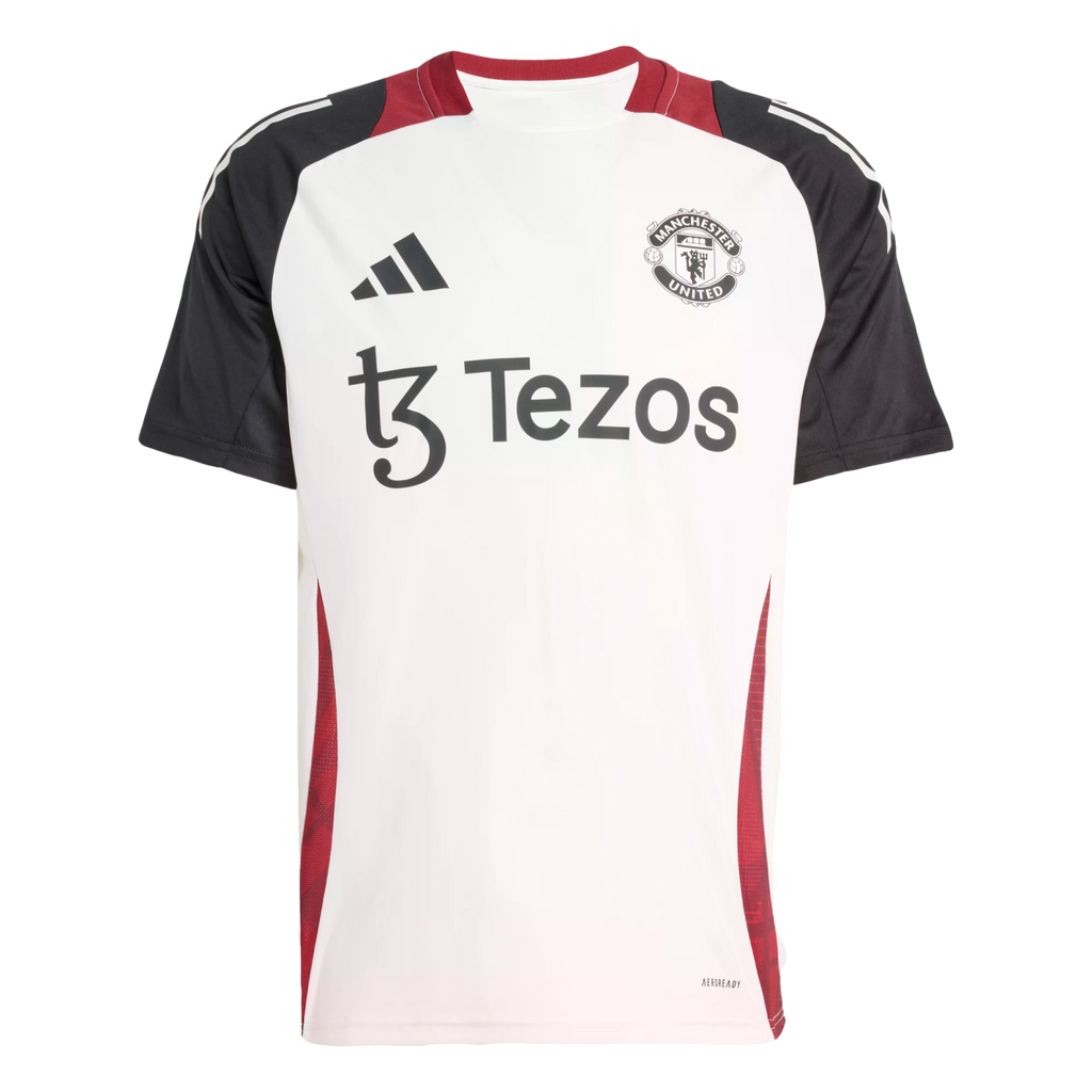 Adidas Manchester United Tiro 24 Training Jersey Soccer JE3726 White