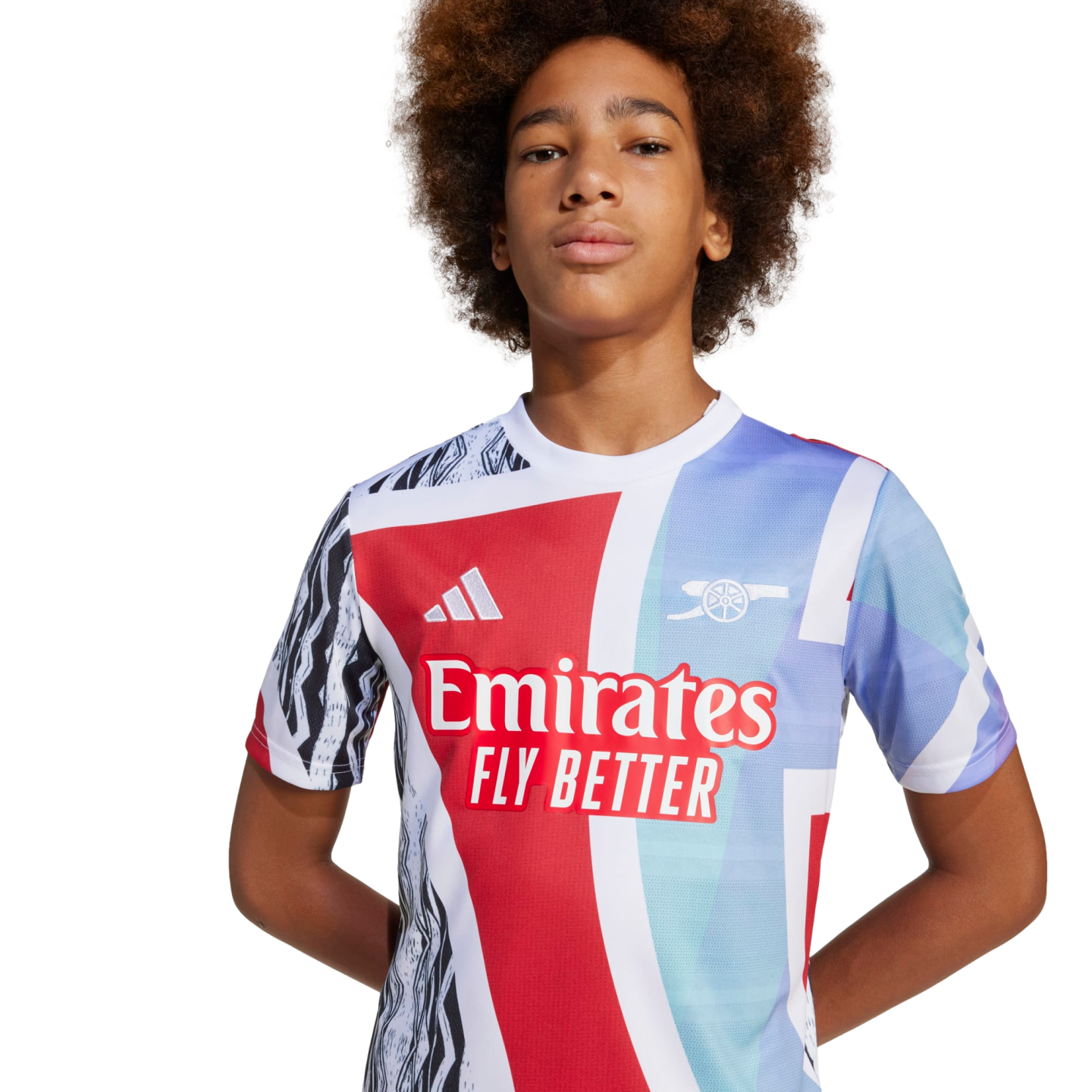 Camiseta juvenil prepartido del Arsenal de Adidas