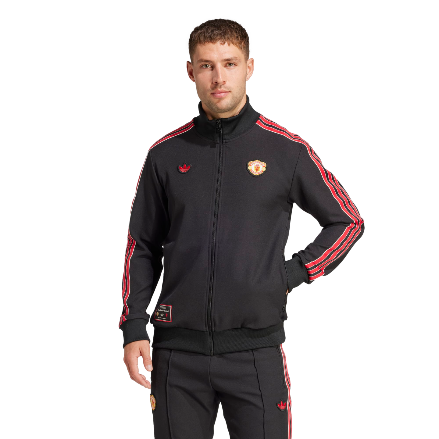 (ADID-JF0358) Chaqueta deportiva Adidas Manchester United Icon [NEGRA] (lanzamiento el 12/2/25)