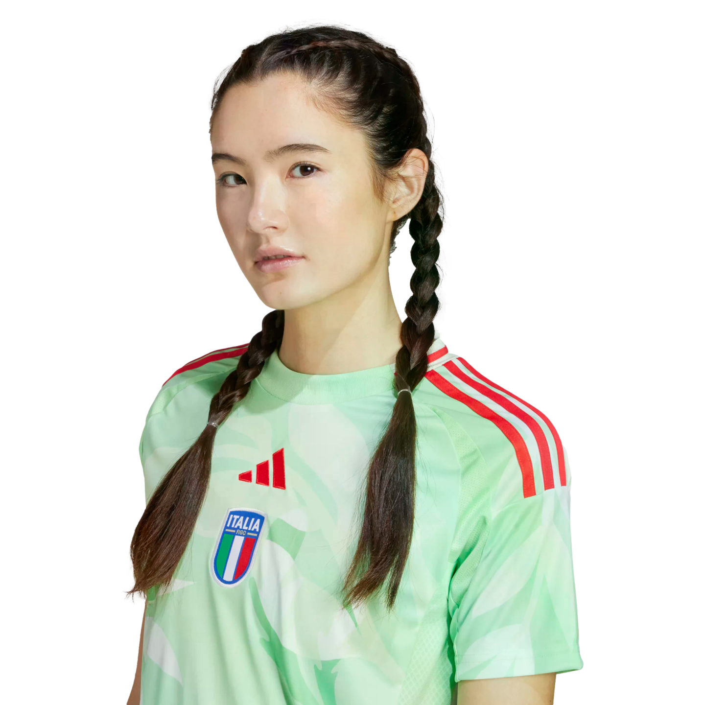 (ADID-JF0600) Camiseta visitante de Adidas Italia 2025 para mujer [GLOMIN] (lanzamiento el 17/02/25)