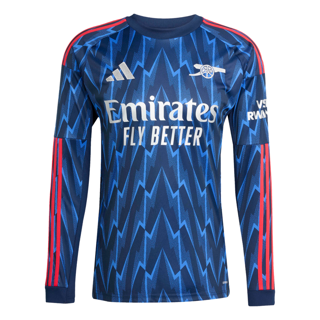 Adidas Arsenal 25/26 Long Sleeve Away Jersey Soccer JI9525 Navy Blue