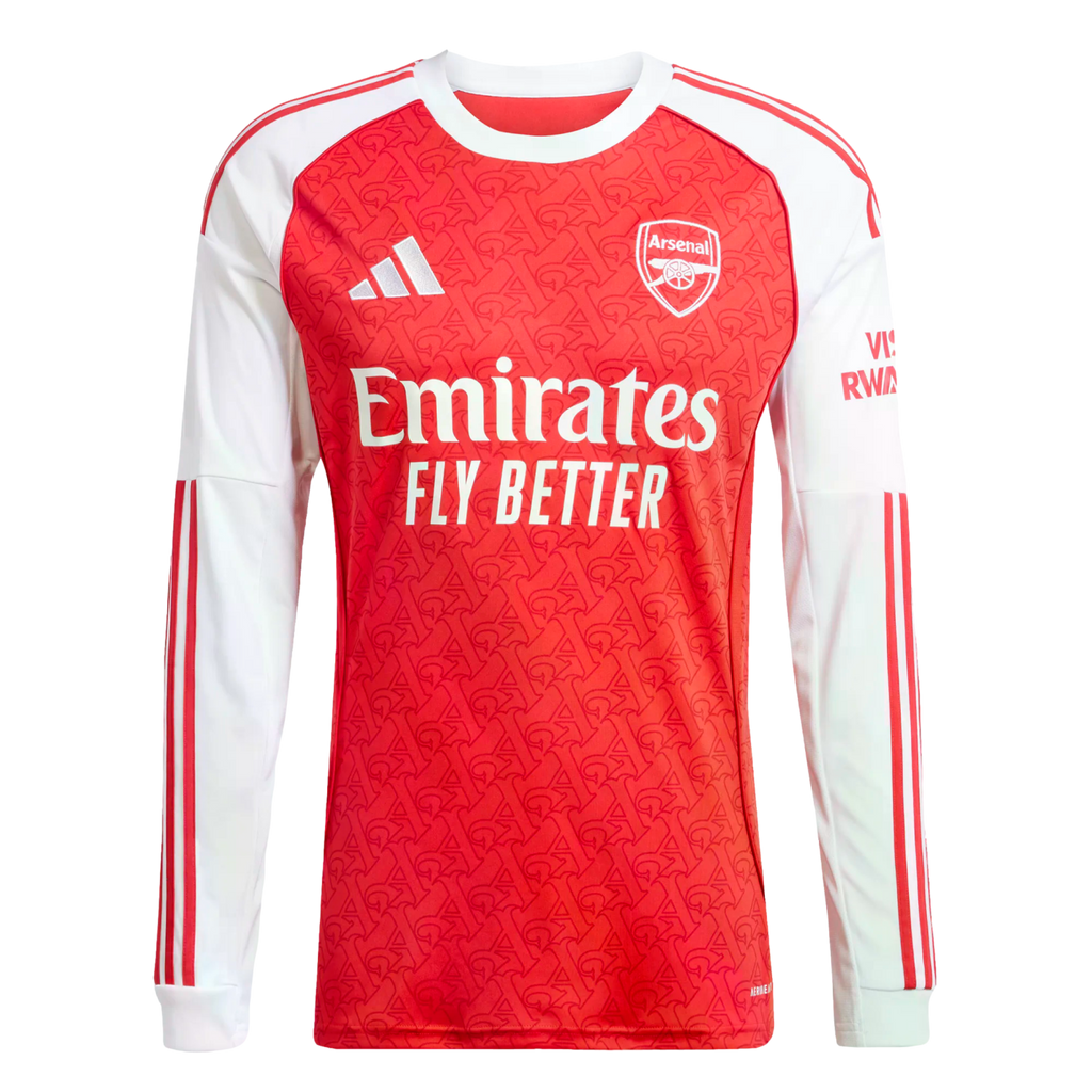 Adidas Arsenal 25/26 Long Sleeve Home Jersey Soccer JI9536 Red