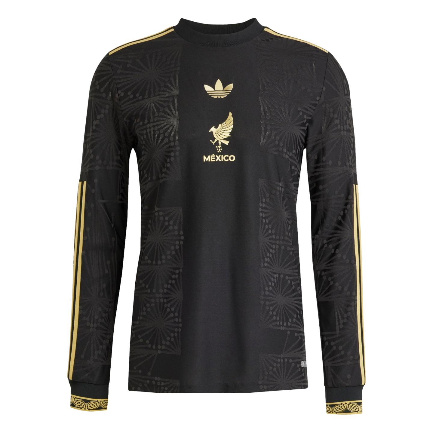 Adidas Mexico 2025 Gold Authentic Long Sleeve Jersey