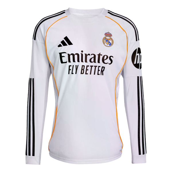 ウェア  Real Madrid  Jersey S Adidas Real Madrid 25/26 Long Sleeve Home Jersey Soccer JN8884 White