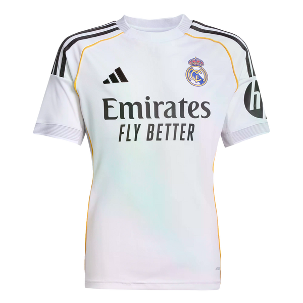 Adidas Real Madrid 25/26 Youth Home Jersey Soccer JN8887 White