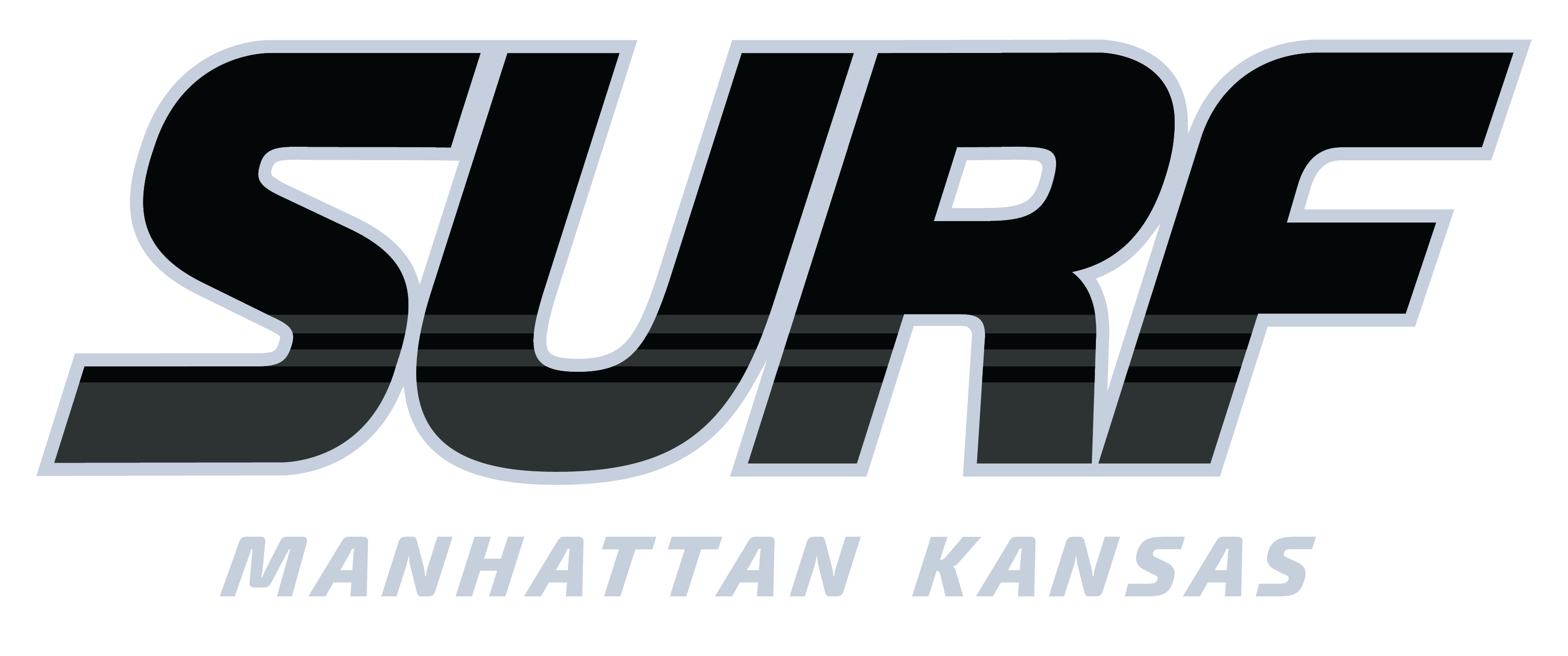 Black "Surf" Front Center Chest Manhattan KC