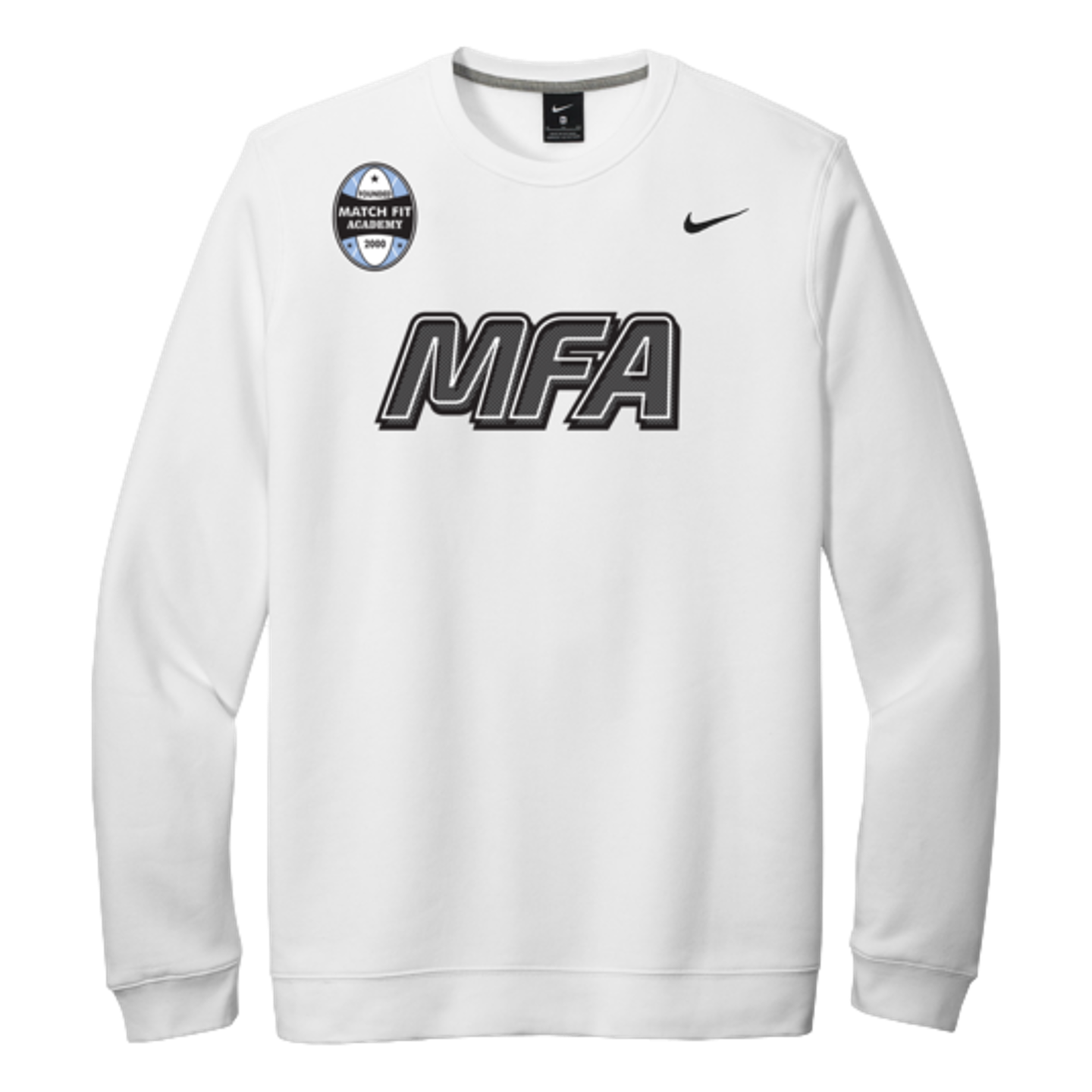 MFA Coach Nike Paint Logo Crew Sweatshirt - White