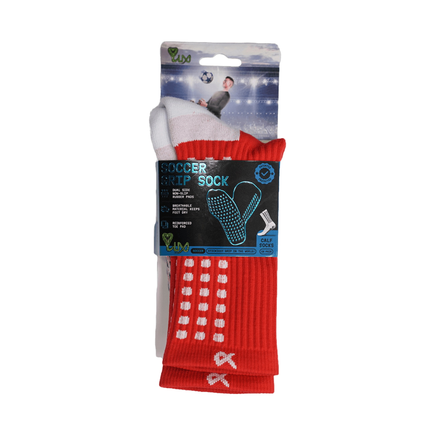 Lux Soccer Grip Calf Socks