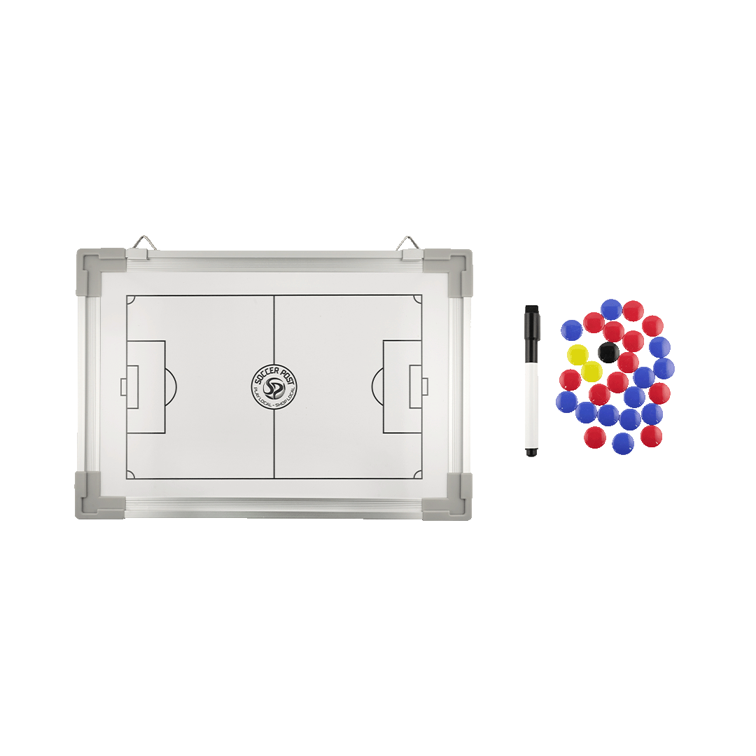 Tablero magnético con el campo de fútbol