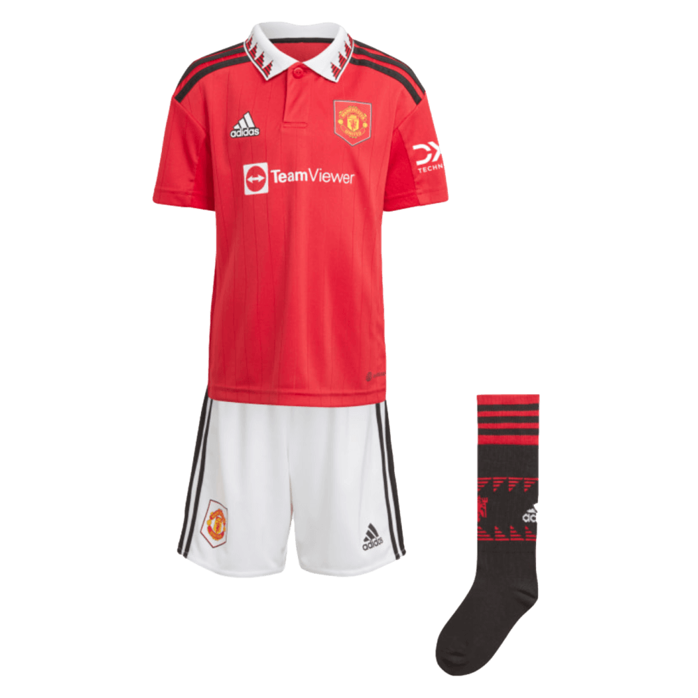 Adidas Manchester United 22/23 Little Kids Home Mini Kit