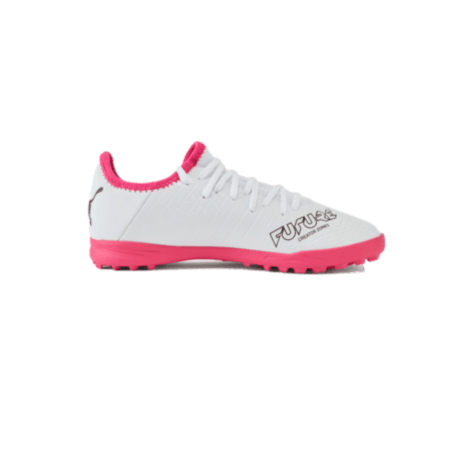 Puma Future 4.3 Youth Turf Soccer Shoes - White/Pink