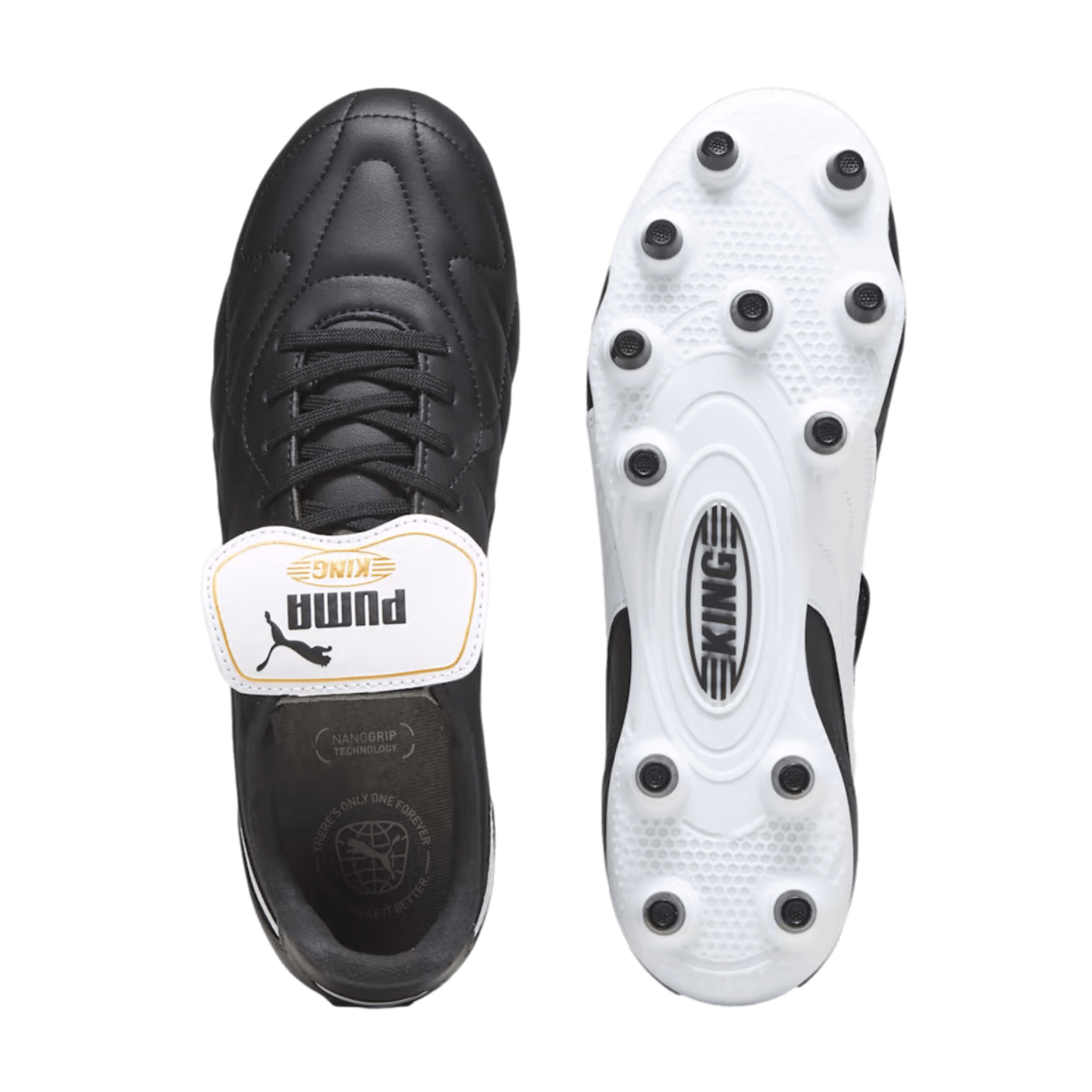 Puma King Top Firm Ground Cleats Soccer 107348-01 Black Puma King Top Firm Ground Cleats Soccer 107348-01 Black
