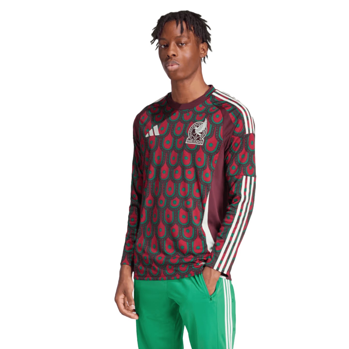 Adidas Mexico 2024 Long Sleeve Home Jersey